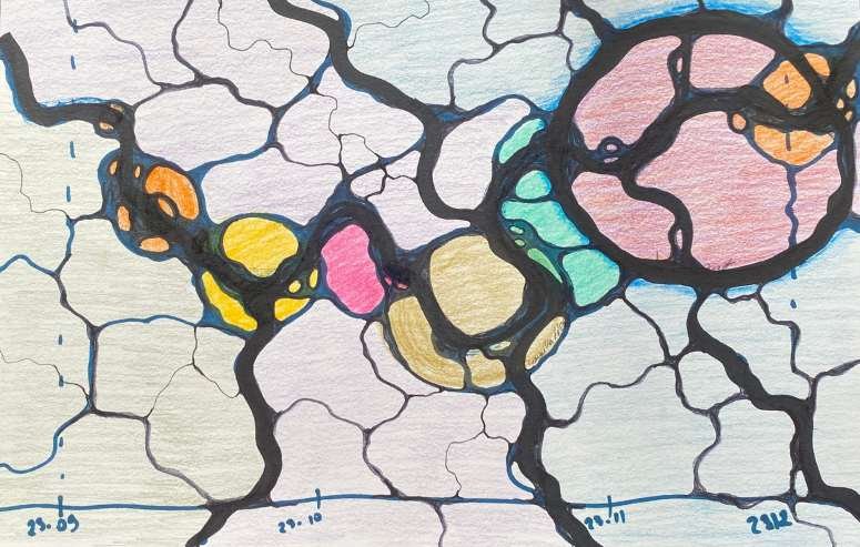 Organic neurographic lines flowing over a vibrant gradient background.