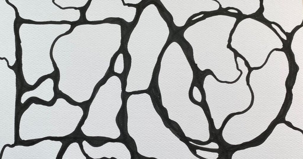 The lines in the Neurographica drawing are being rounded, creating a sense of unity and integration. This technique helps soften emotional resistance, promoting balance and flow in both the artwork and the artist’s subconscious mind. Conjugation aka Round the Angles This step is crucial in Neurographica, as it helps to harmonize internal conflicts and create a visually cohesive composition.