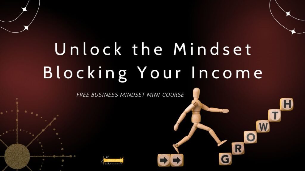 Image showing a brain with a lock being opened, symbolizing mental breakthroughs in business, with the title “Unlock the Mindset Blocking Your Income”