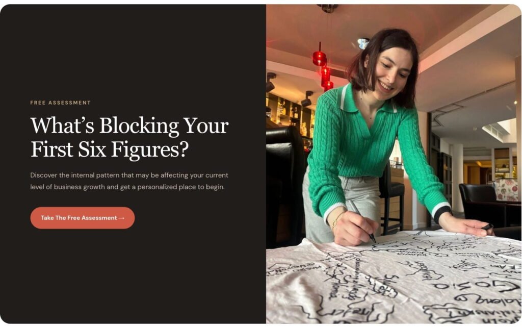 What's Blocking Your First Six Figures? Free business growth assessment from ExpansionInk.