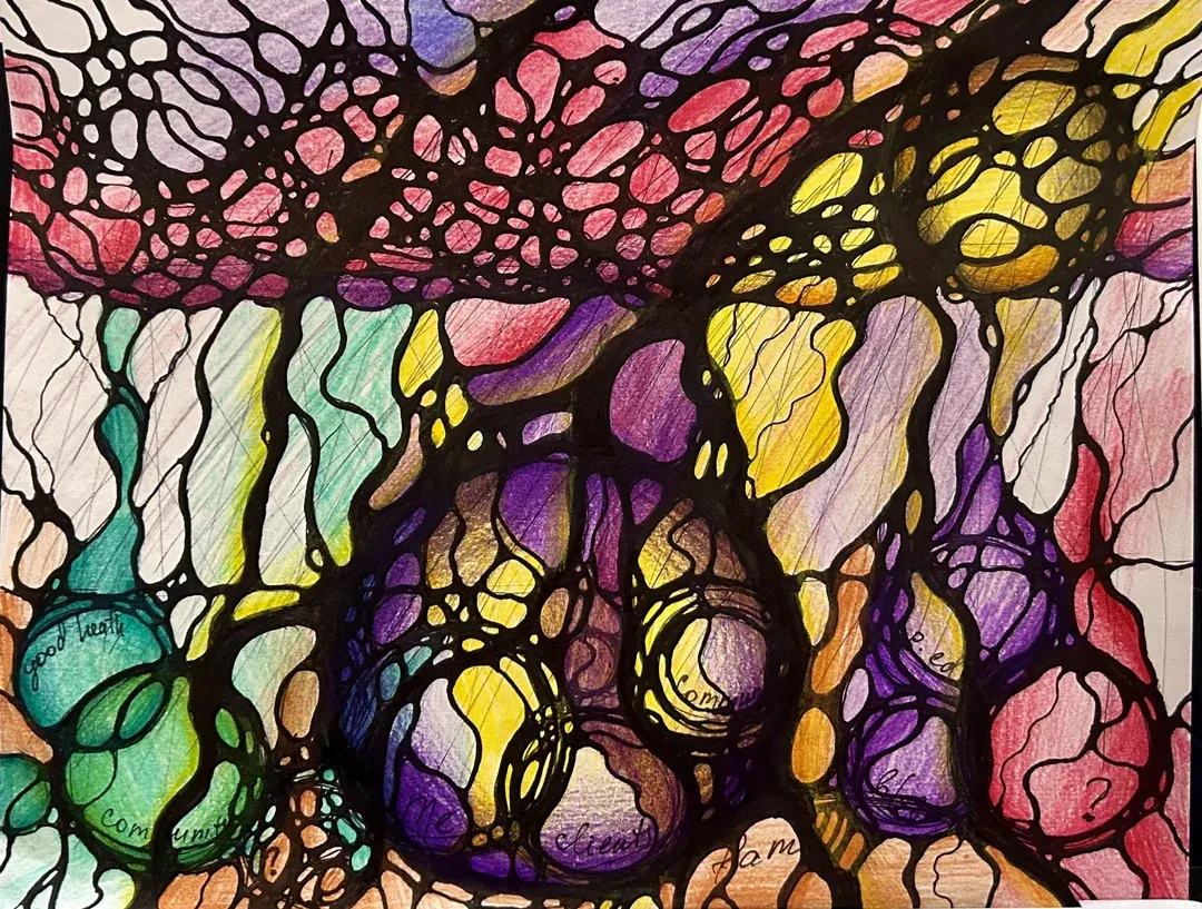Shamanic Rain Neurographica drawing