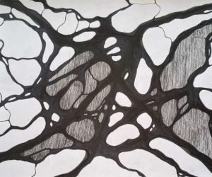 Organic neurographic lines flowing over a vibrant gradient background.